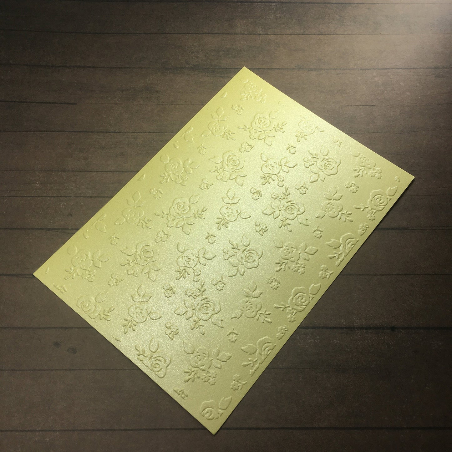 4 x Embossed Pearlised Floral Paper Cards – Components for Handmade Cards (10.5 x 14.5cm) – Pack D