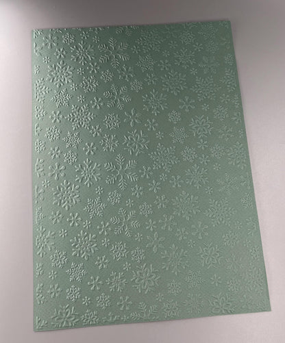 Embossed Snowflake Paper Cards – Components for Handmade Cards (Multiple Colours & Sizes)