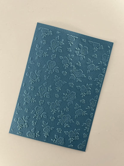 Embossed Rose Paper Cards – Components for Handmade Cards (10.5 x 14.5cm) – Pack B