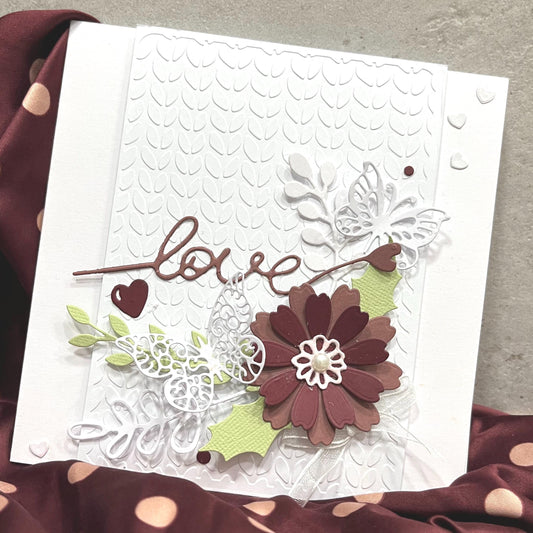 Handmade Wedding Card Making Kit – Embossed DIY Cards & Envelopes (6x6")