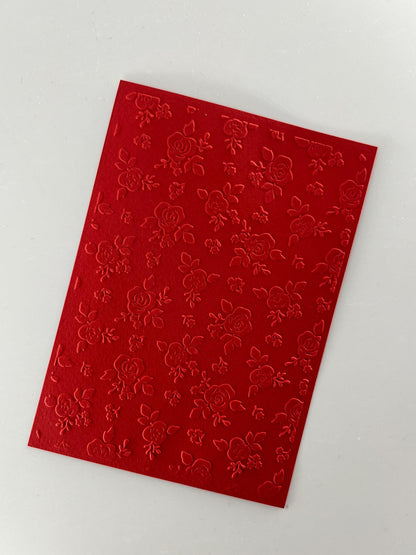 Embossed Rose Paper Cards – Components for Handmade Cards (10.5 x 14.5cm) – Pack B