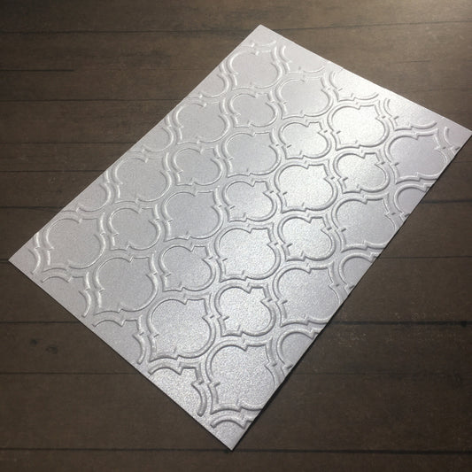 4 x Embossed Pearlised Floral Paper Cards – Components for Handmade Cards (10.5 x 14.5cm) – Pack E