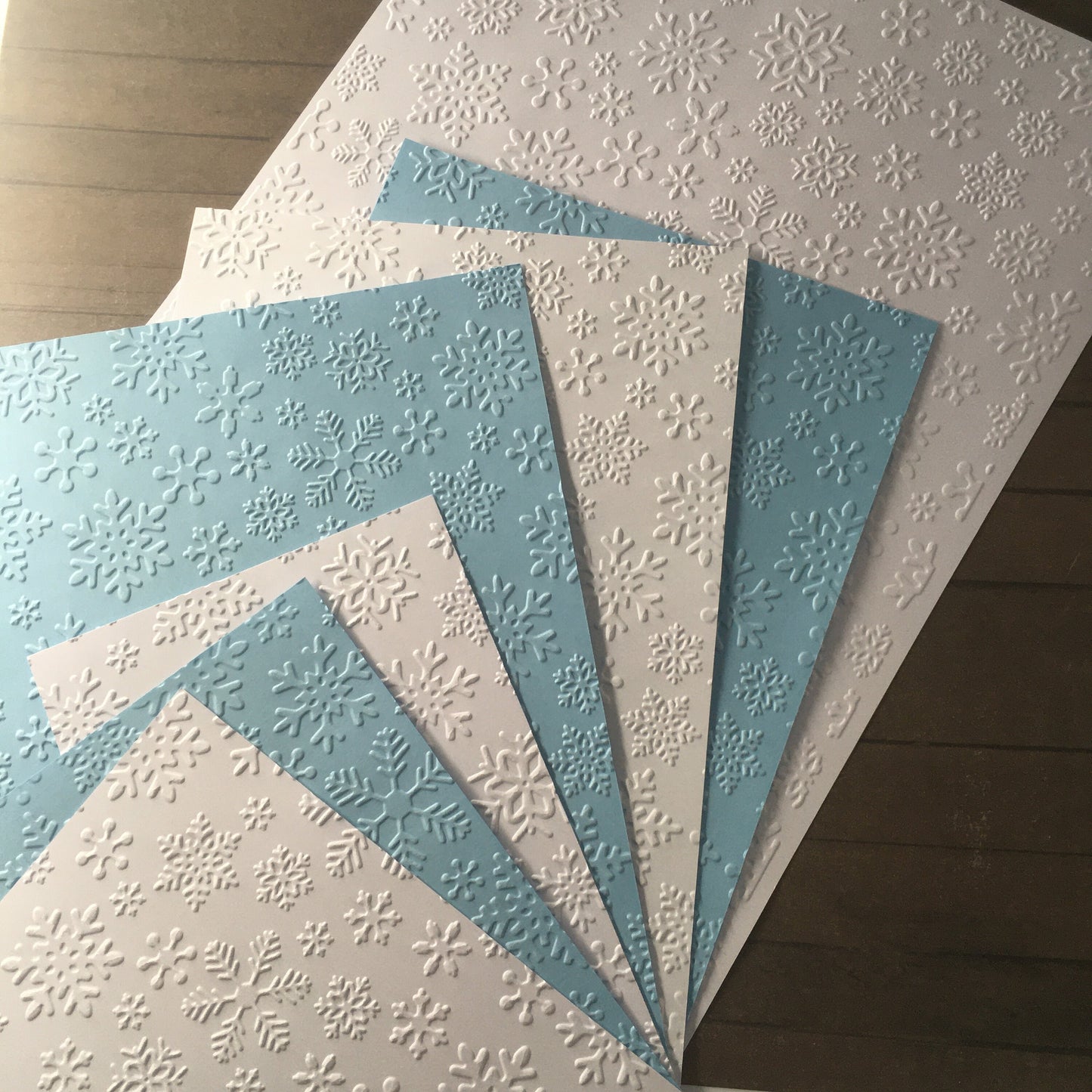 Embossed Snowflake Paper Cards – Components for Handmade Christmas Cards