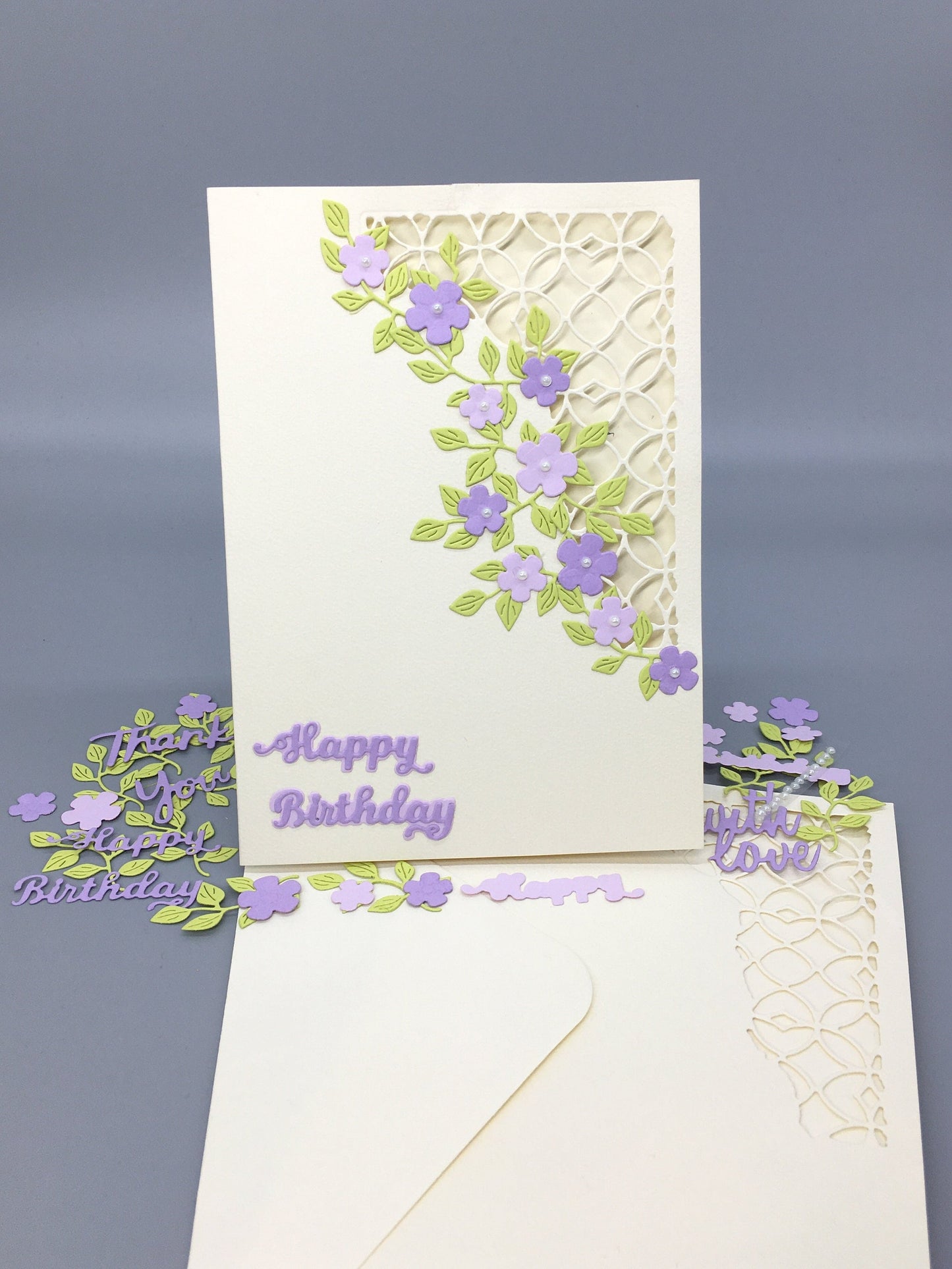 DIY Floral Birthday Card Making Kit – Handmade Greeting Card with Envelope (5x7")