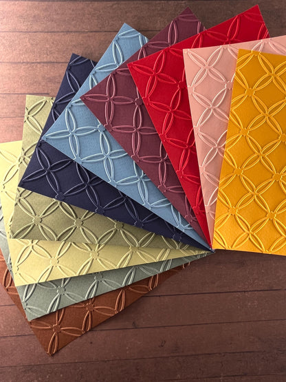 Embossed Paper Cards – Components for Handmade Cards (Multiple Colours & Sizes)