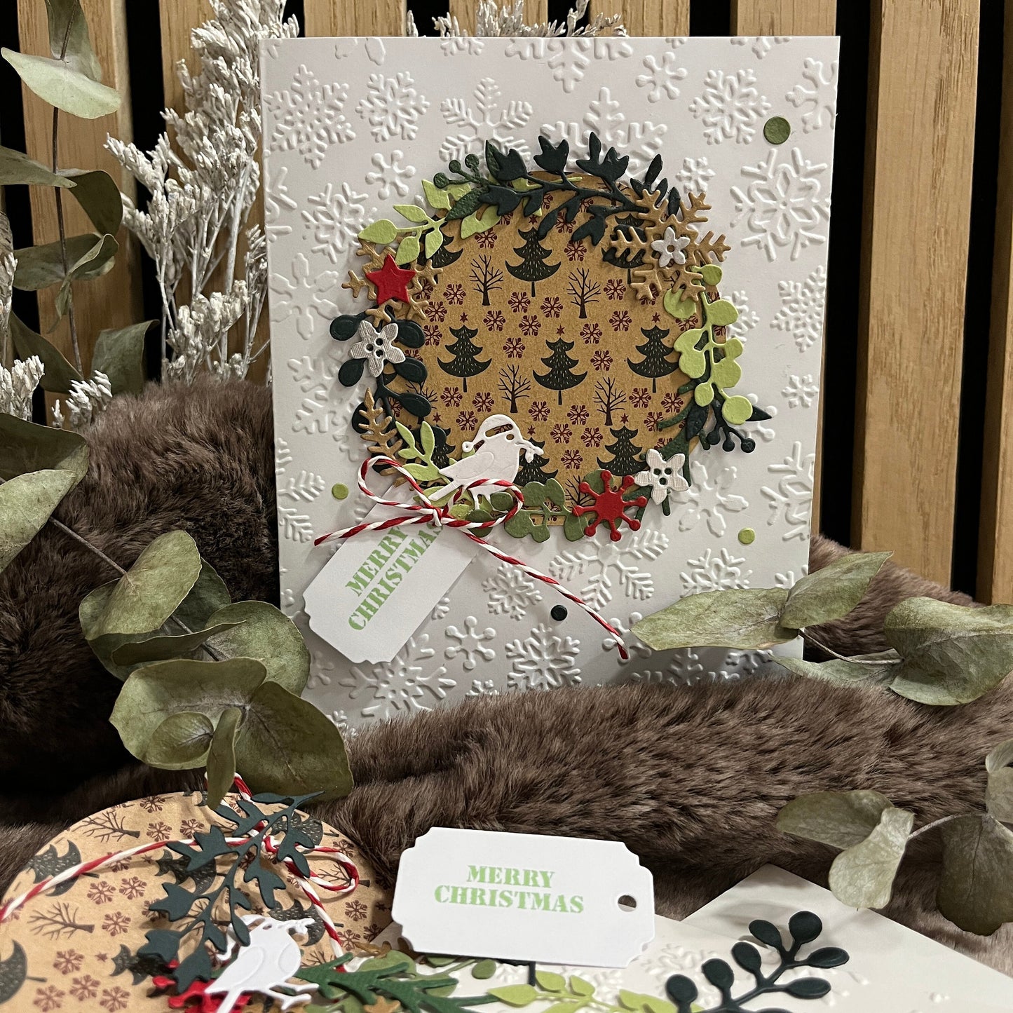 DIY Christmas Card Making Kit – Handmade Embossed Cards & Envelopes (5x7")
