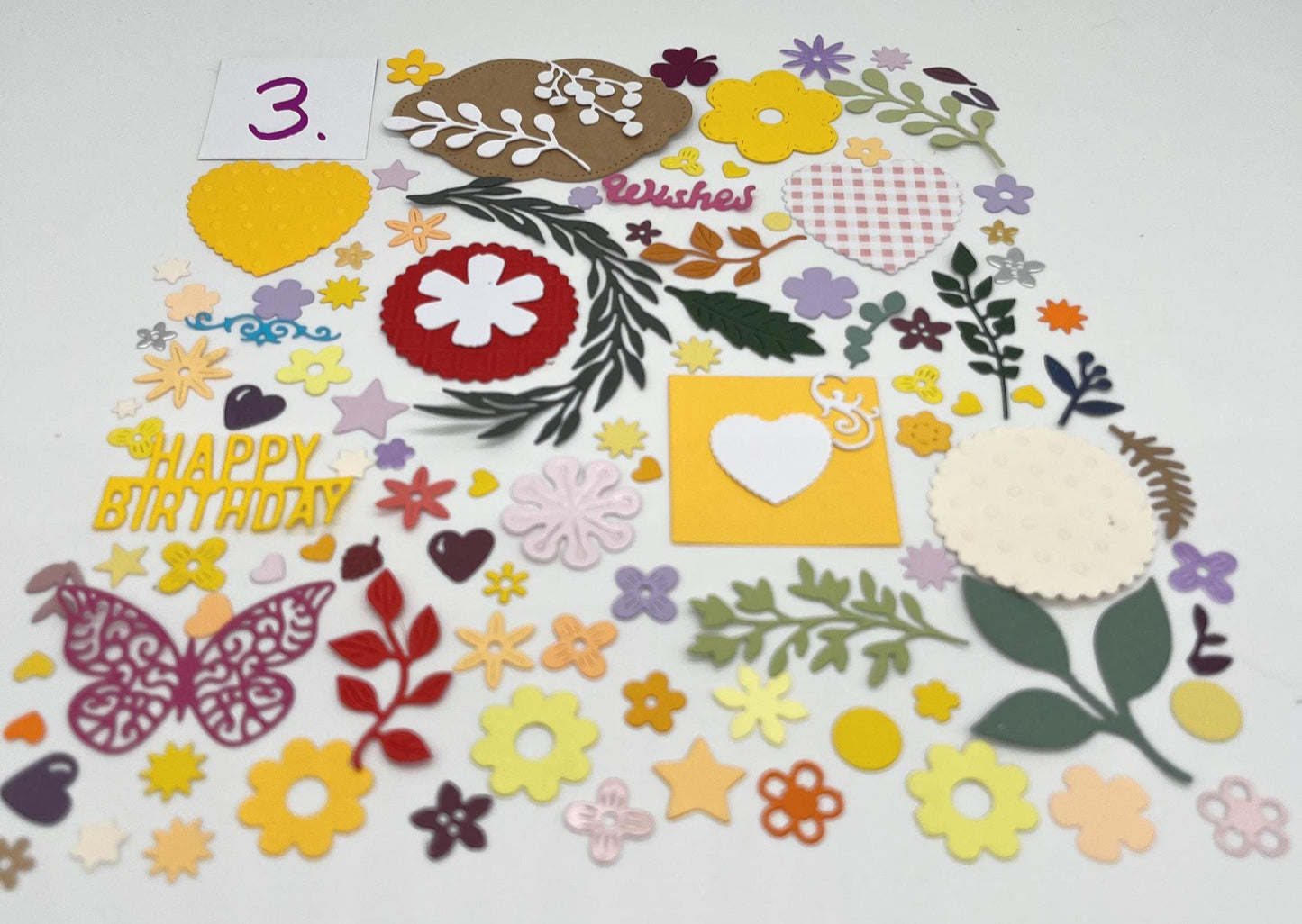 Bundle of Handmade Die Cuts – Components for Card Making & Paper Crafts