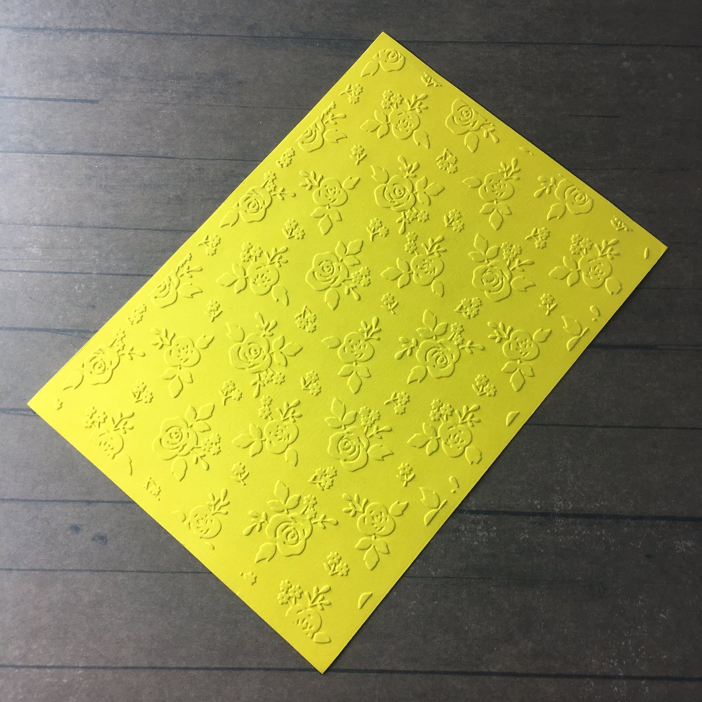 4 x Embossed Rose Paper Cards – Components for Handmade Cards (10.5 x 14.5cm)
