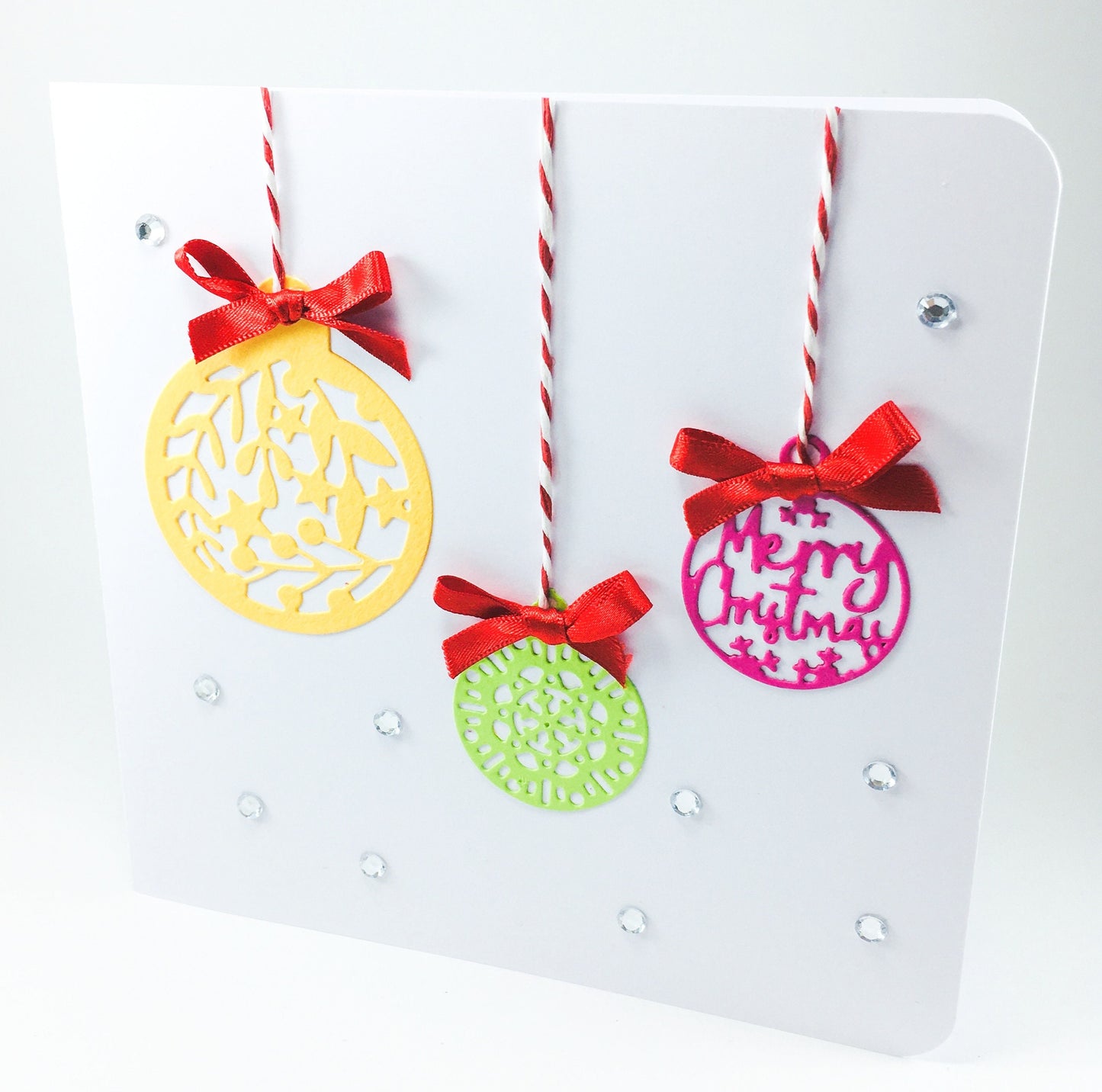 Handmade Christmas Card Kit – DIY Ornament Cards with Envelopes (15 x 15cm)