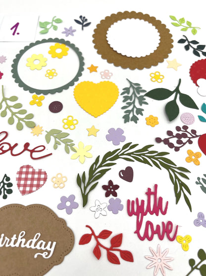 Bundle of Handmade Die Cuts – Components for Card Making & Paper Crafts