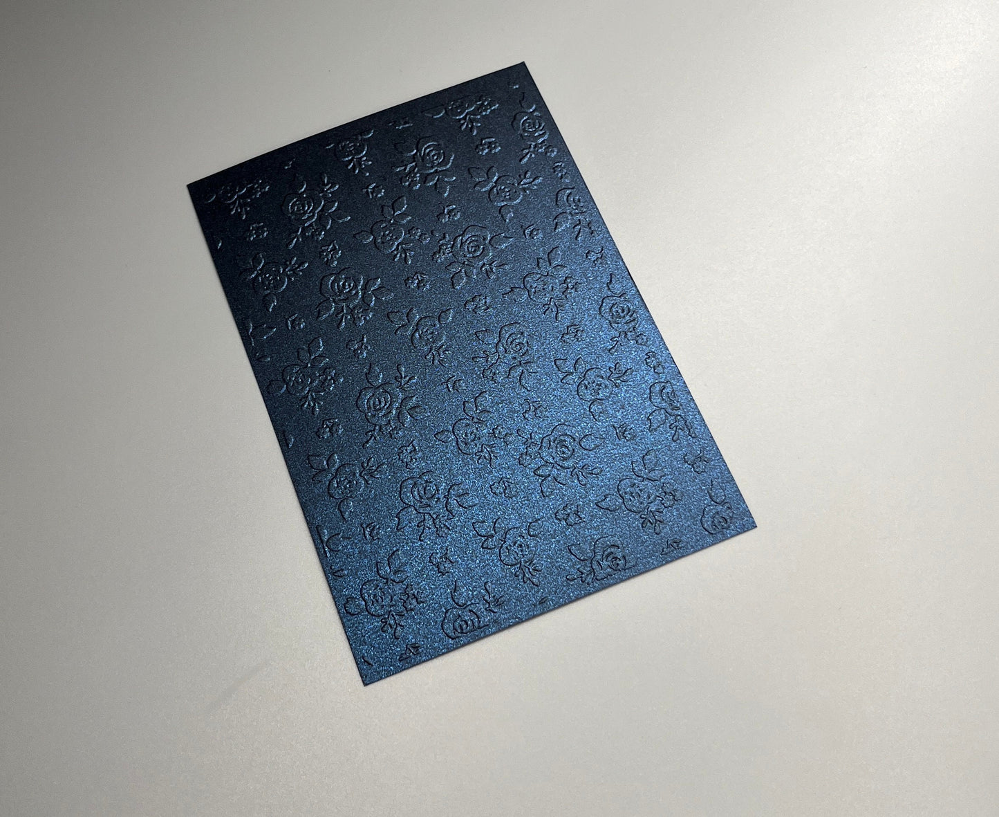 Embossed Rose Pearlised Paper Cards – Components for Handmade Cards (10.5 x 14.5cm)