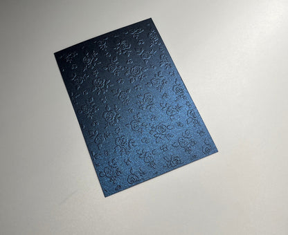 Embossed Rose Pearlised Paper Cards – Components for Handmade Cards (10.5 x 14.5cm)