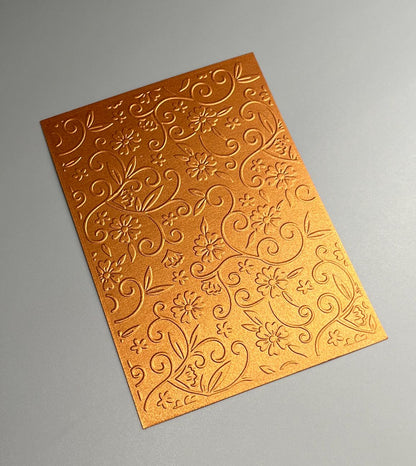 Embossed Flower Pearlised Paper Cards – Components for Handmade Cards (10.5 x 14.5cm)