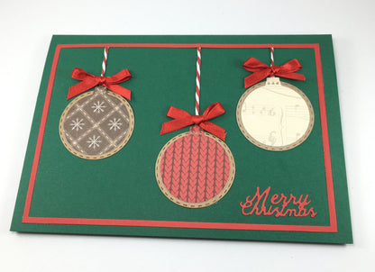 Christmas Card Making Kit – Handmade Embossed Holiday Cards with Envelopes (5x7") – Pack C