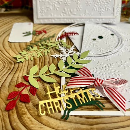 Luxury Handmade Christmas Card Making Kit – Embossed DIY Cards & Envelopes (5x7")