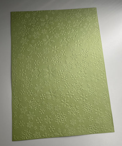 Embossed Snowflake Paper Cards – Components for Handmade Cards (Multiple Colours & Sizes)
