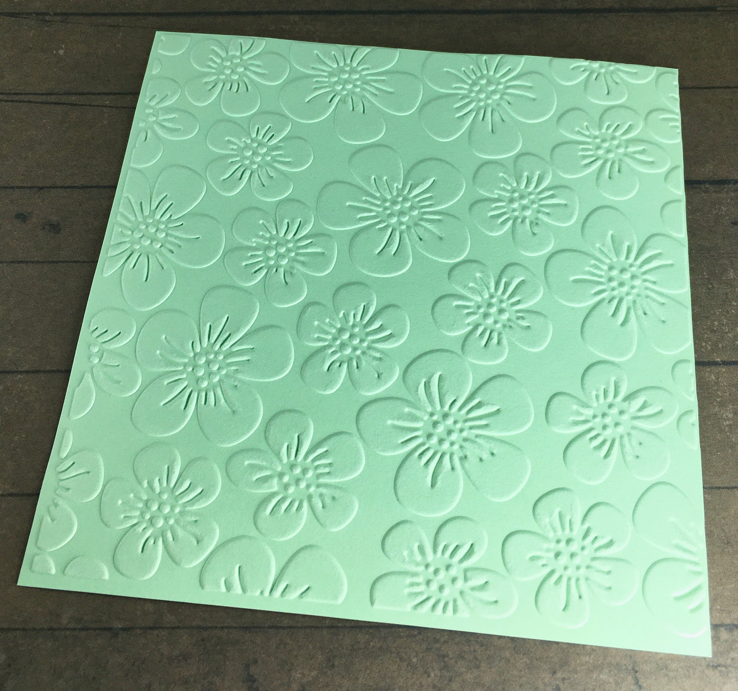 4 x Embossed Floral Paper Cards – Components for Handmade Cards (12 x 12cm)