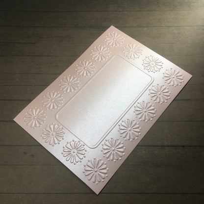 4 x Embossed Pearlised Floral Paper Cards – Components for Handmade Cards (10.5 x 14.5cm)