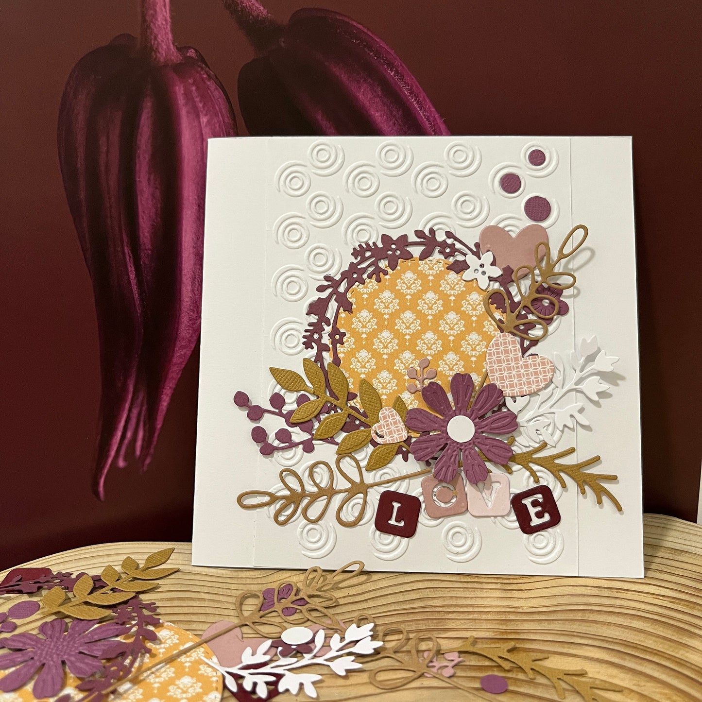 Handmade Embossed Card Making Kit – Valentine’s Day, Bridal Shower & Wedding (6x6")