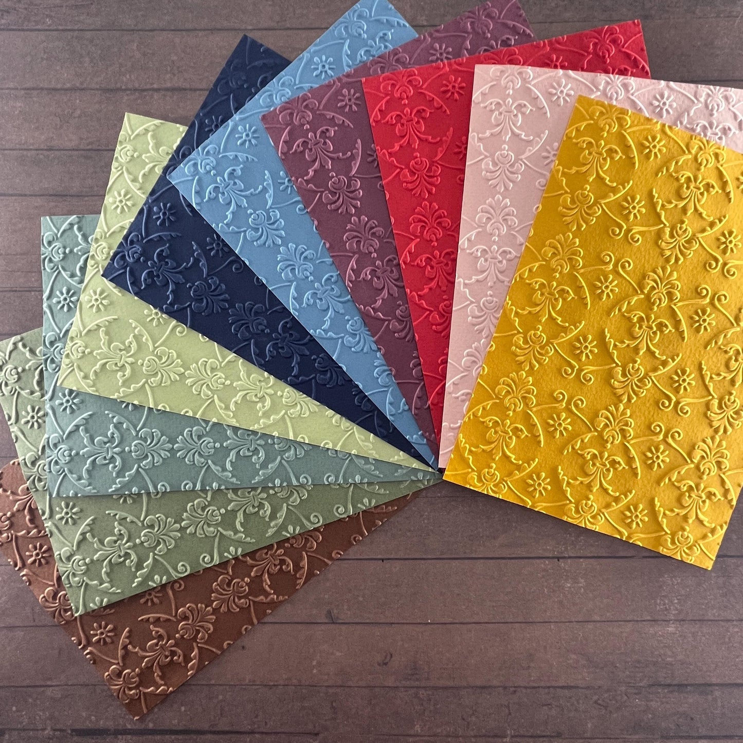 Embossed Castle Paper Cards – Components for Handmade Cards (10.5 x 14.5cm)
