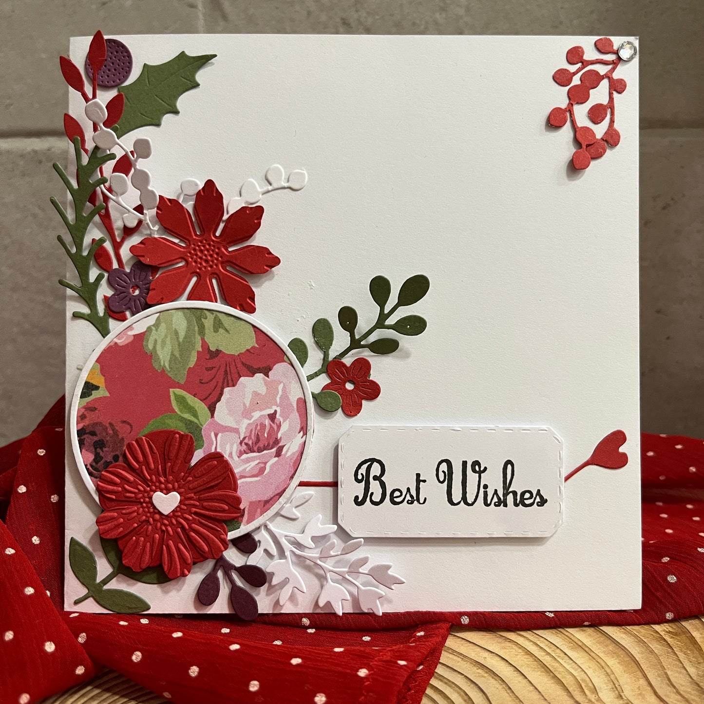 DIY Floral Card Making Kit – Handmade Embossed Card & Envelope (6x6")