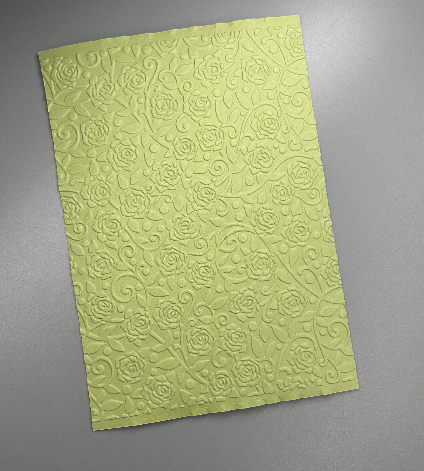 Embossed Rose Paper Cards – Components for Handmade Cards (Multiple Colours & Sizes)
