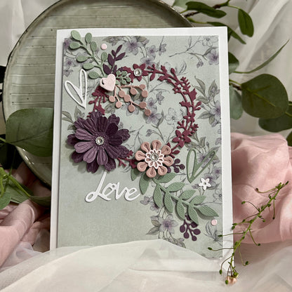 Handmade Floral Card Making Kit – DIY Embossed Cards & Envelopes (5x7")