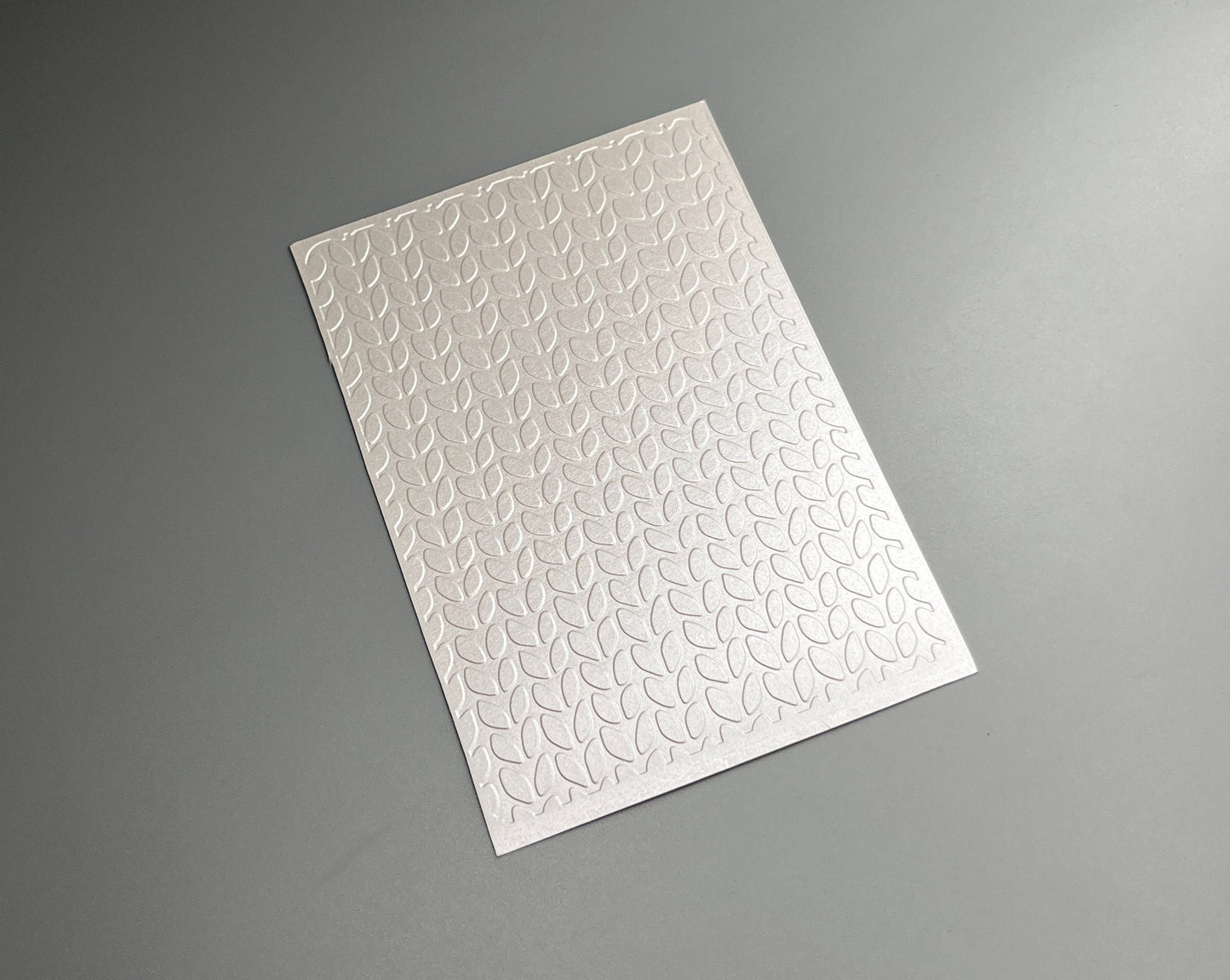 Embossed Knitted Pearlised Paper Cards – Components for Handmade Cards (10.5 x 14.5cm)