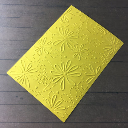 4 x Embossed Flower Paper Cards – Components for Handmade Cards (10.5 x 14.5cm) – Pack D