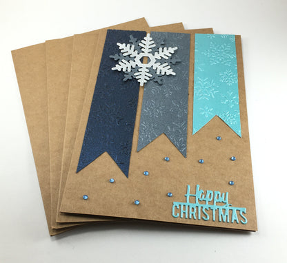 Handmade Christmas Card Making Kit with Envelopes – Beginner Friendly (5x7")