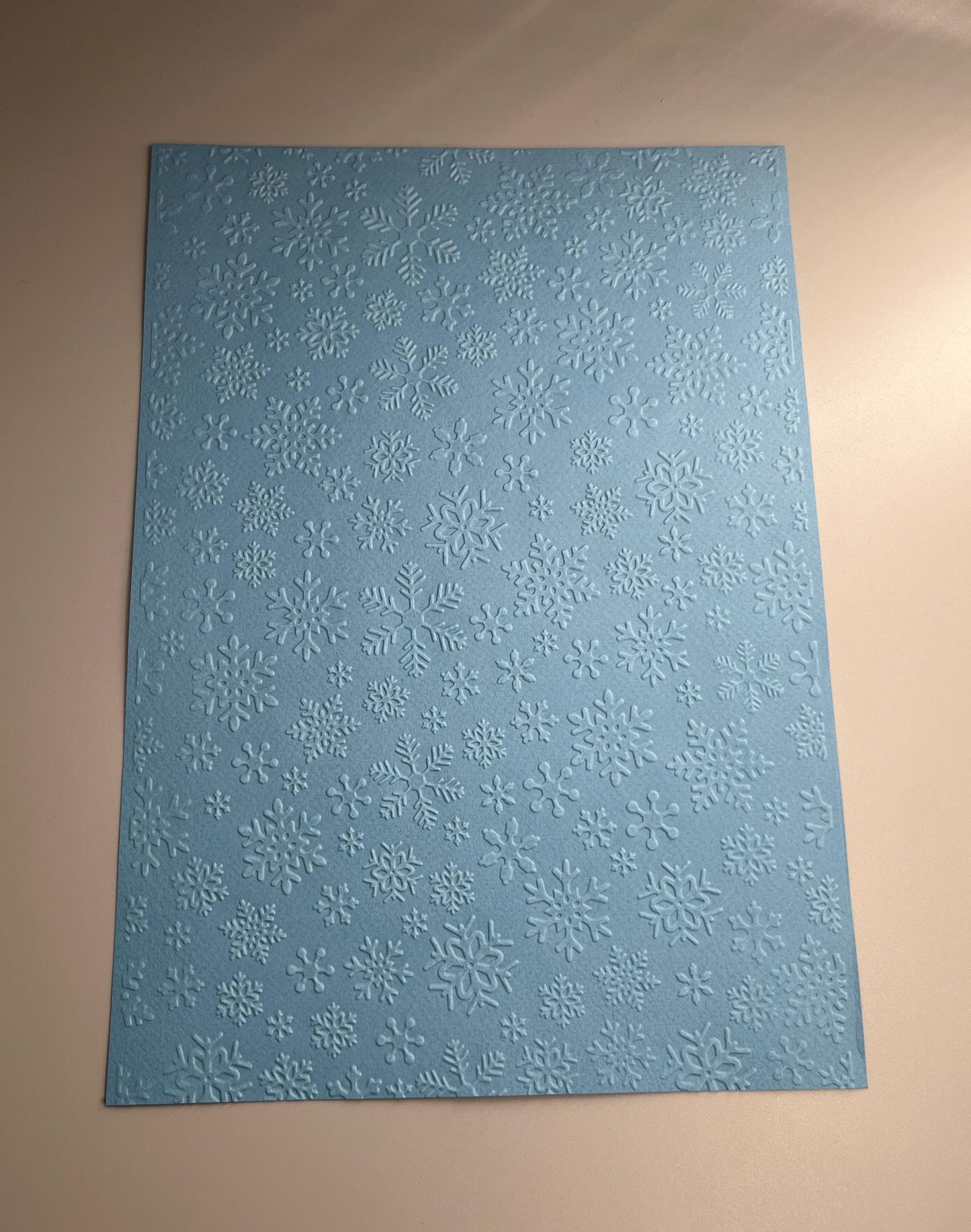 Embossed Snowflake Paper Cards – Components for Handmade Cards (Multiple Colours & Sizes)