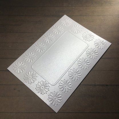 4 x Embossed Pearlised Floral Paper Cards – Components for Handmade Cards (10.5 x 14.5cm)