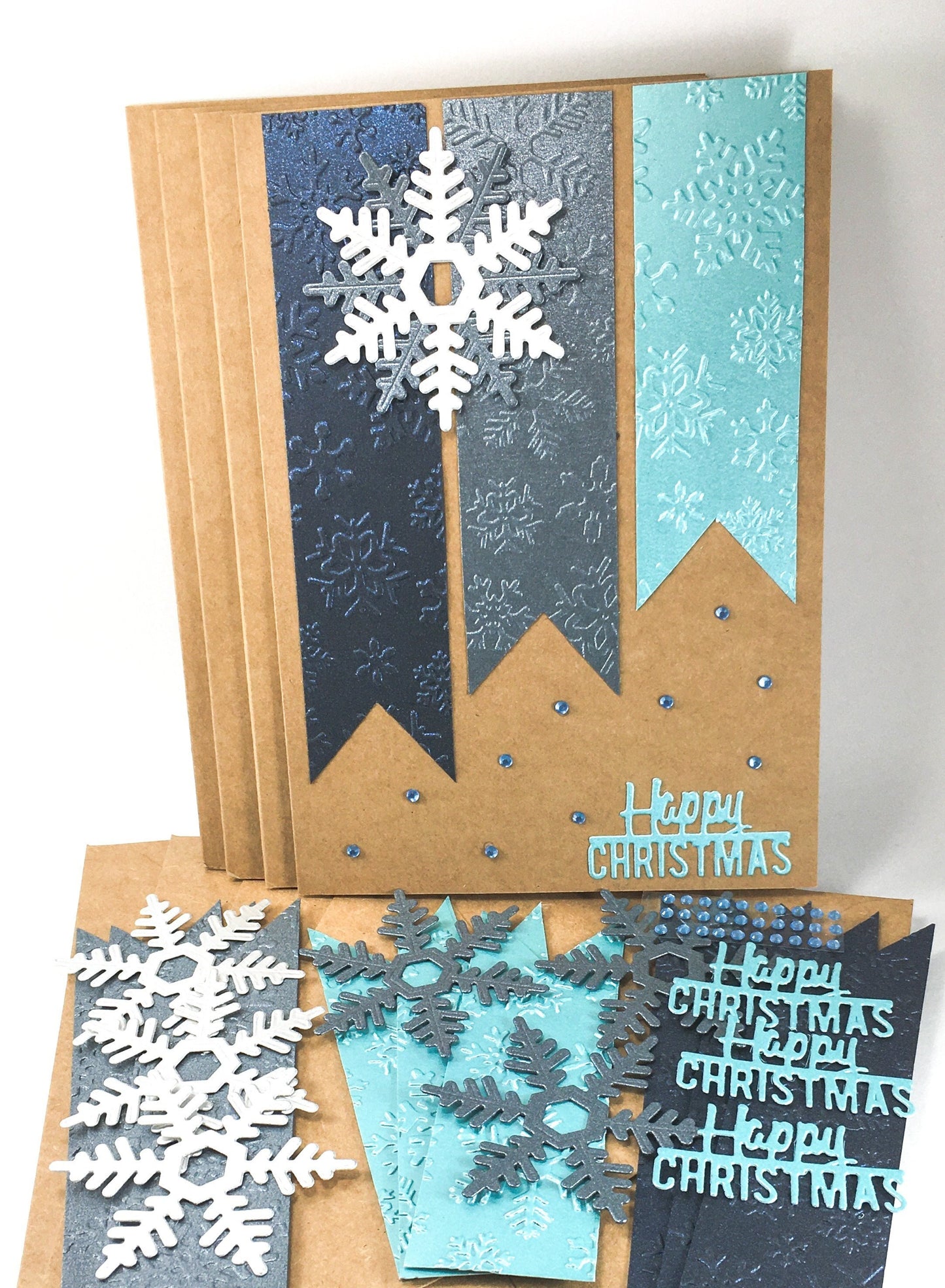 Handmade Christmas Card Making Kit with Envelopes – Beginner Friendly (5x7")