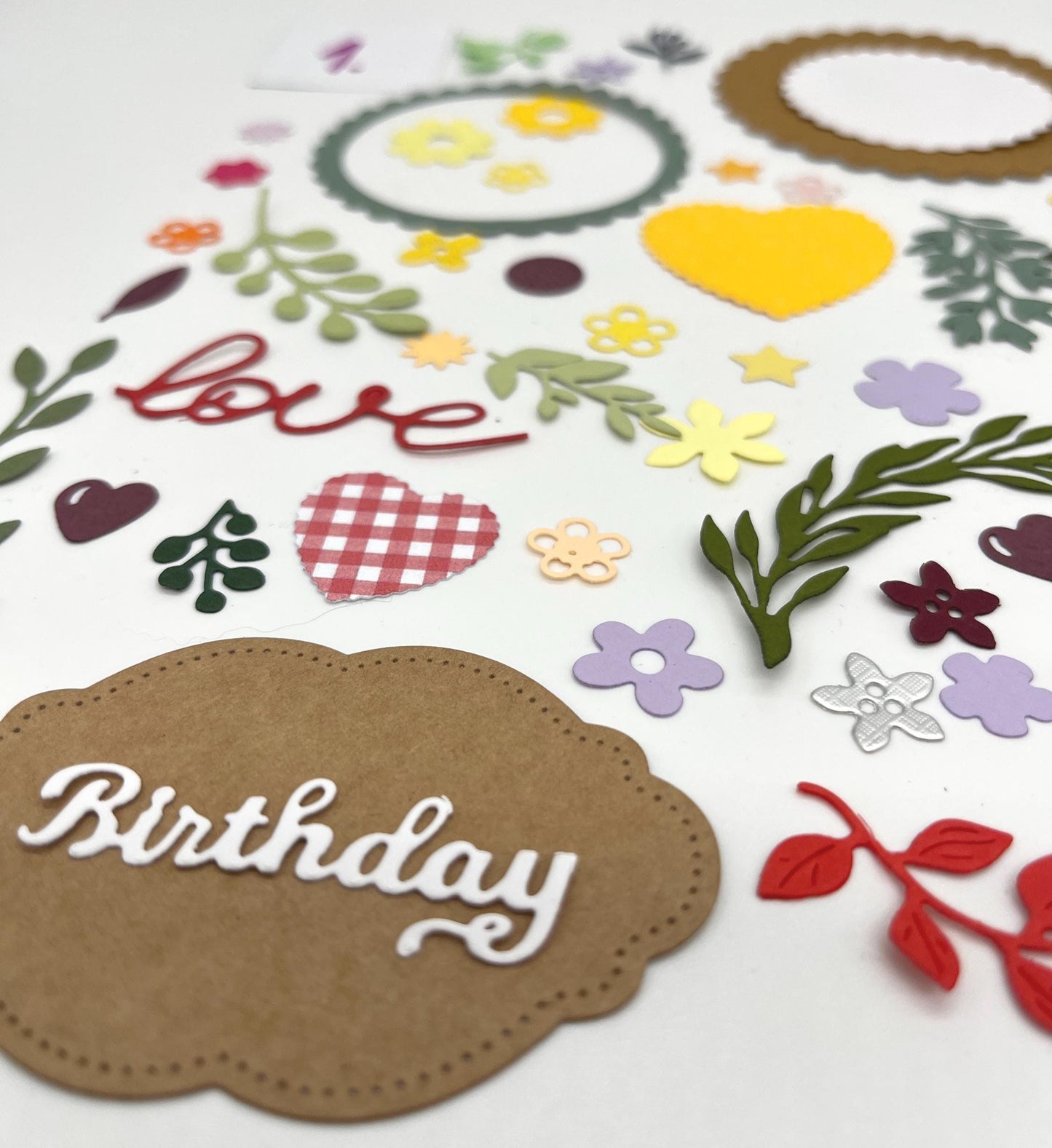 Bundle of Handmade Die Cuts – Components for Card Making & Paper Crafts