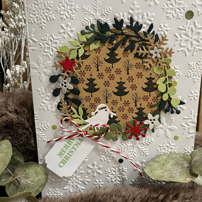 DIY Christmas Card Making Kit – Handmade Embossed Cards & Envelopes (5x7")