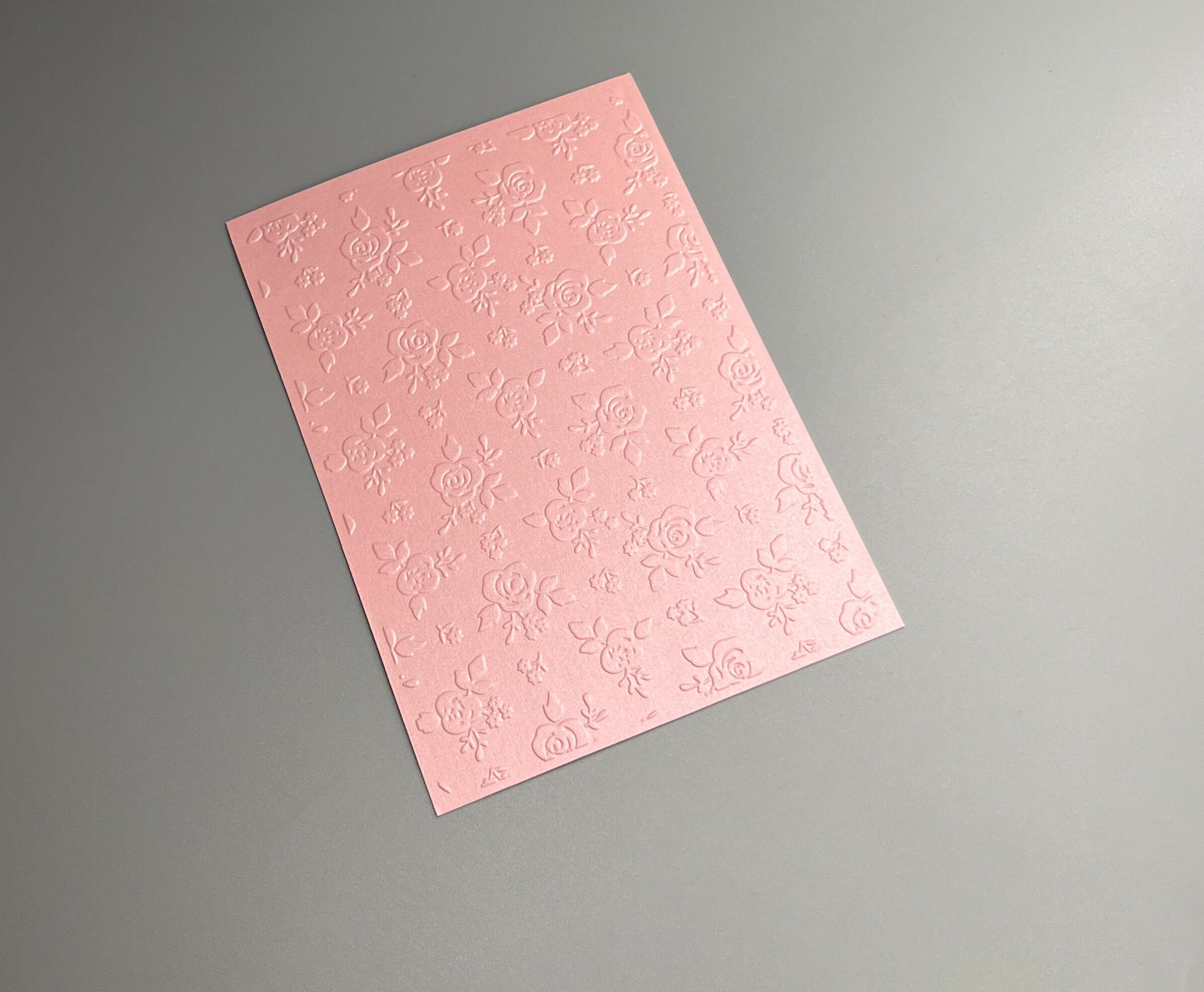 Embossed Rose Pearlised Paper Cards – Components for Handmade Cards (10.5 x 14.5cm)
