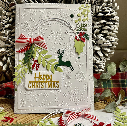 Luxury Handmade Christmas Card Making Kit – Embossed DIY Cards & Envelopes (5x7")