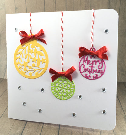 Handmade Christmas Card Kit – DIY Ornament Cards with Envelopes (15 x 15cm)