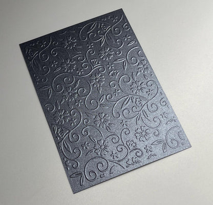 Embossed Flower Pearlised Paper Cards – Components for Handmade Cards (10.5 x 14.5cm)