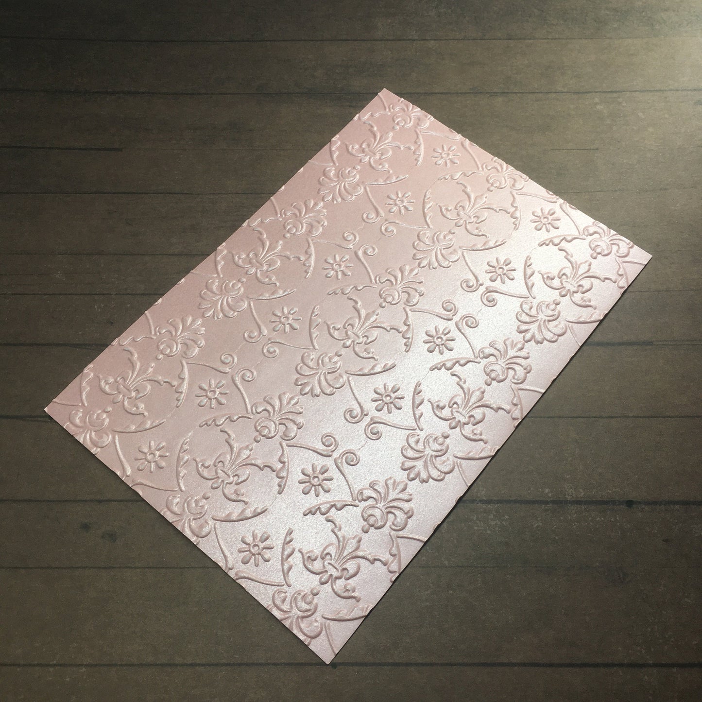 4 x Embossed Pearlised Paper Cards – Components for Handmade Cards (10.5 x 14.5cm) – Pack C