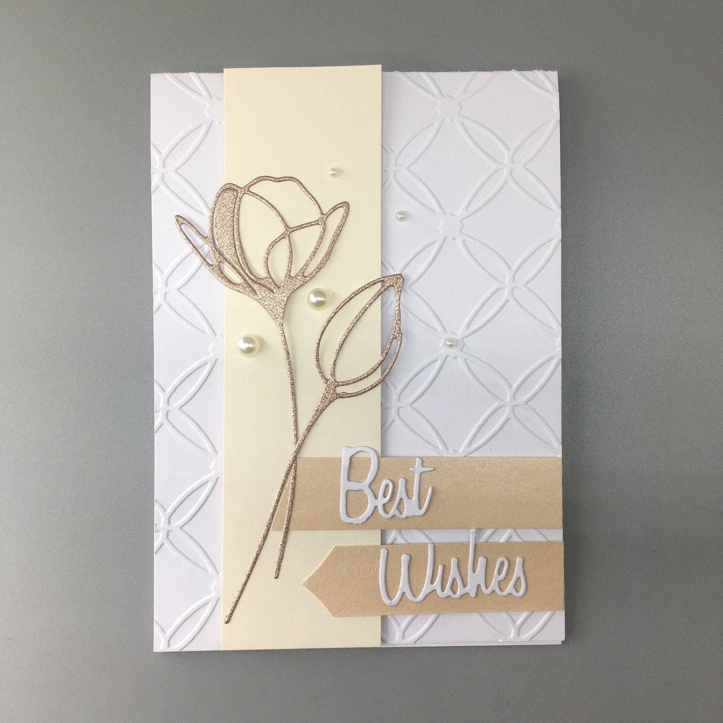 Handmade Embossed Wedding & Bridal Shower Card Making Kit with Envelope (A6)
