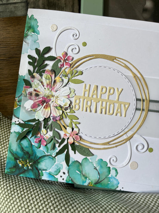 Handmade Card Making Kit – Birthday, Valentine’s, Mother’s Day & Wedding (5x7") – Floral Design