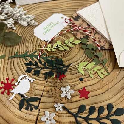 DIY Christmas Card Making Kit – Handmade Embossed Cards & Envelopes (5x7")