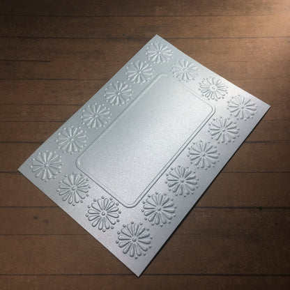 4 x Embossed Pearlised Floral Paper Cards – Components for Handmade Cards (10.5 x 14.5cm)