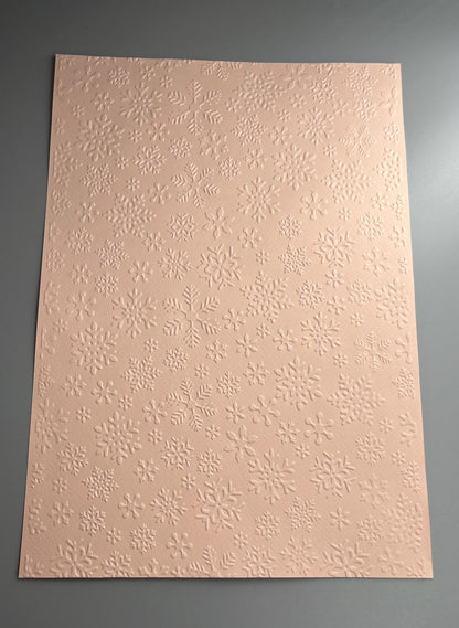 Embossed Snowflake Paper Cards – Components for Handmade Cards (Multiple Colours & Sizes)