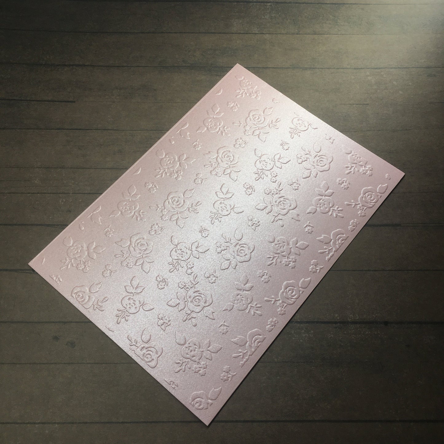 4 x Embossed Pearlised Floral Paper Cards – Components for Handmade Cards (10.5 x 14.5cm) – Pack D