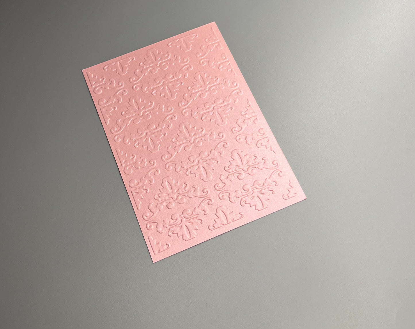 Embossed Flower Pearlised Paper Cards – Components for Handmade Cards (10.5 x 14.5cm) – Pack D