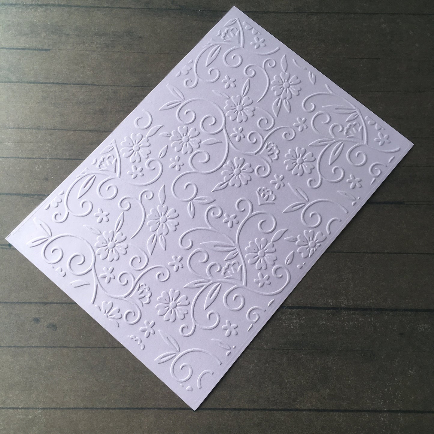 4 x Embossed Flower Paper Cards – Components for Handmade Cards (10.5 x 14.5cm) – Pack B
