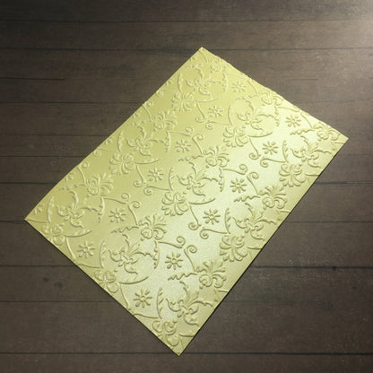 4 x Embossed Pearlised Paper Cards – Components for Handmade Cards (10.5 x 14.5cm) – Pack C
