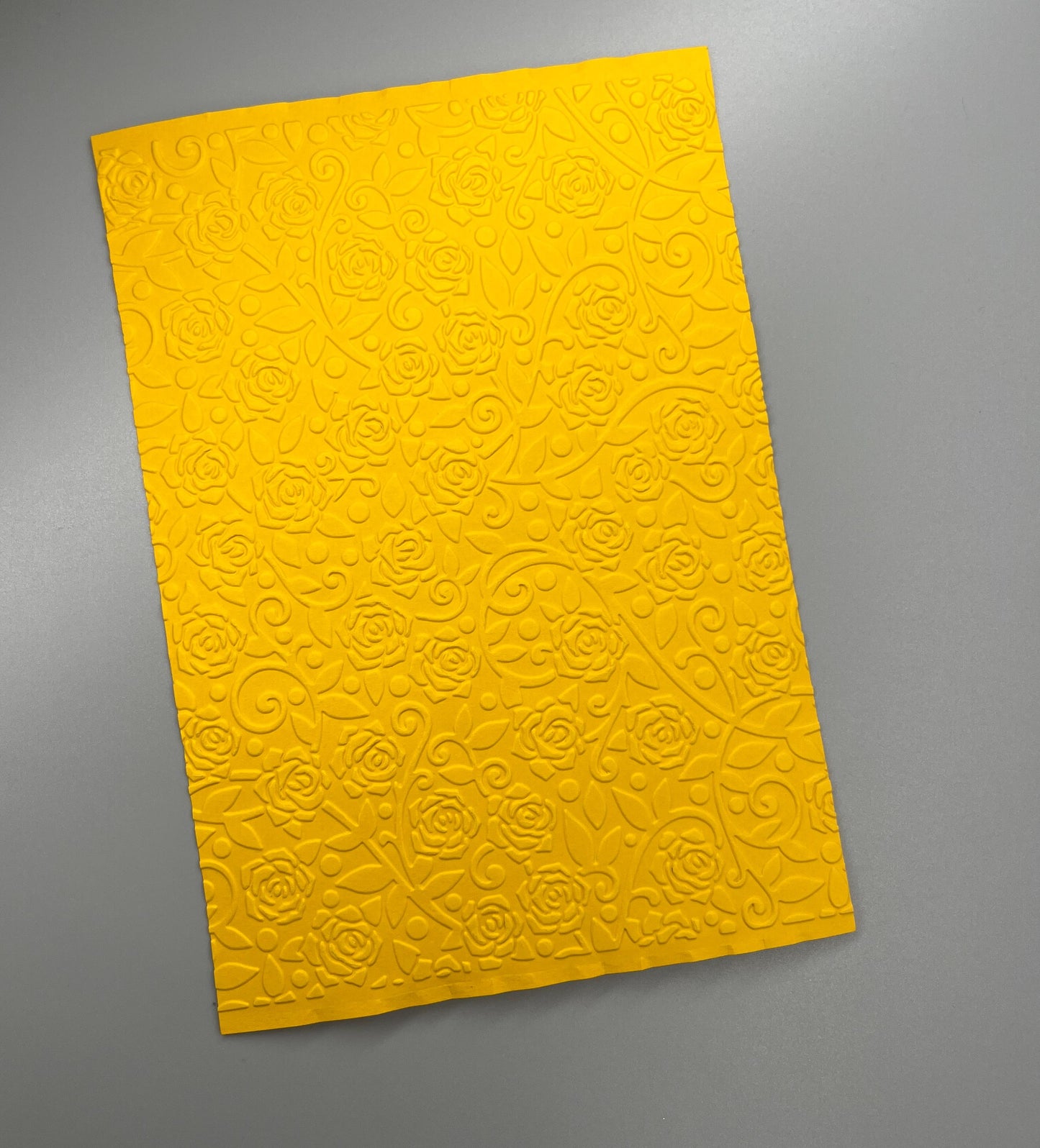 Embossed Rose Paper Cards – Components for Handmade Cards (Multiple Colours & Sizes)